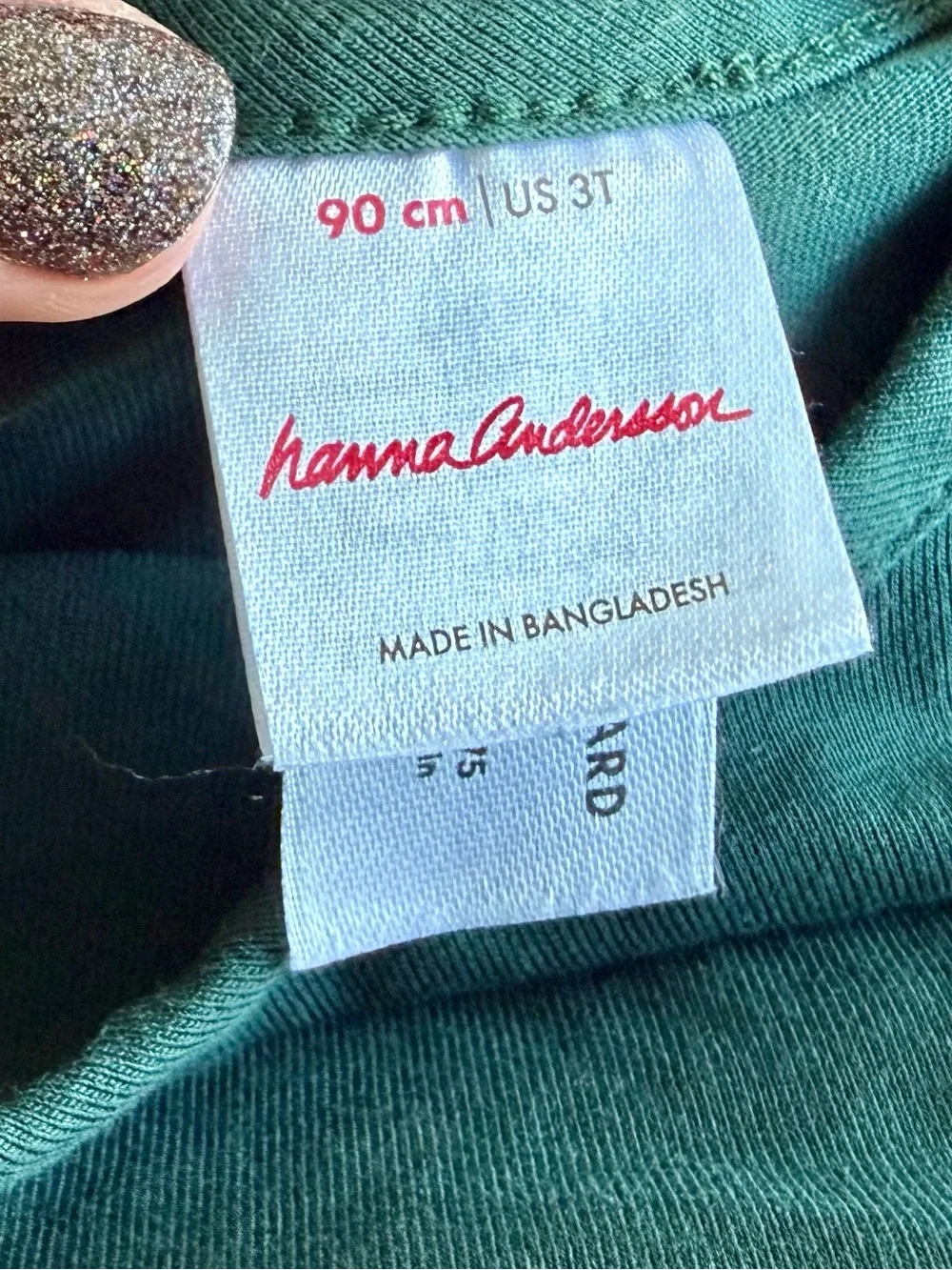 Hanna Andersson Long Sleeve Tulle Shimmer Dress in Malachite Green